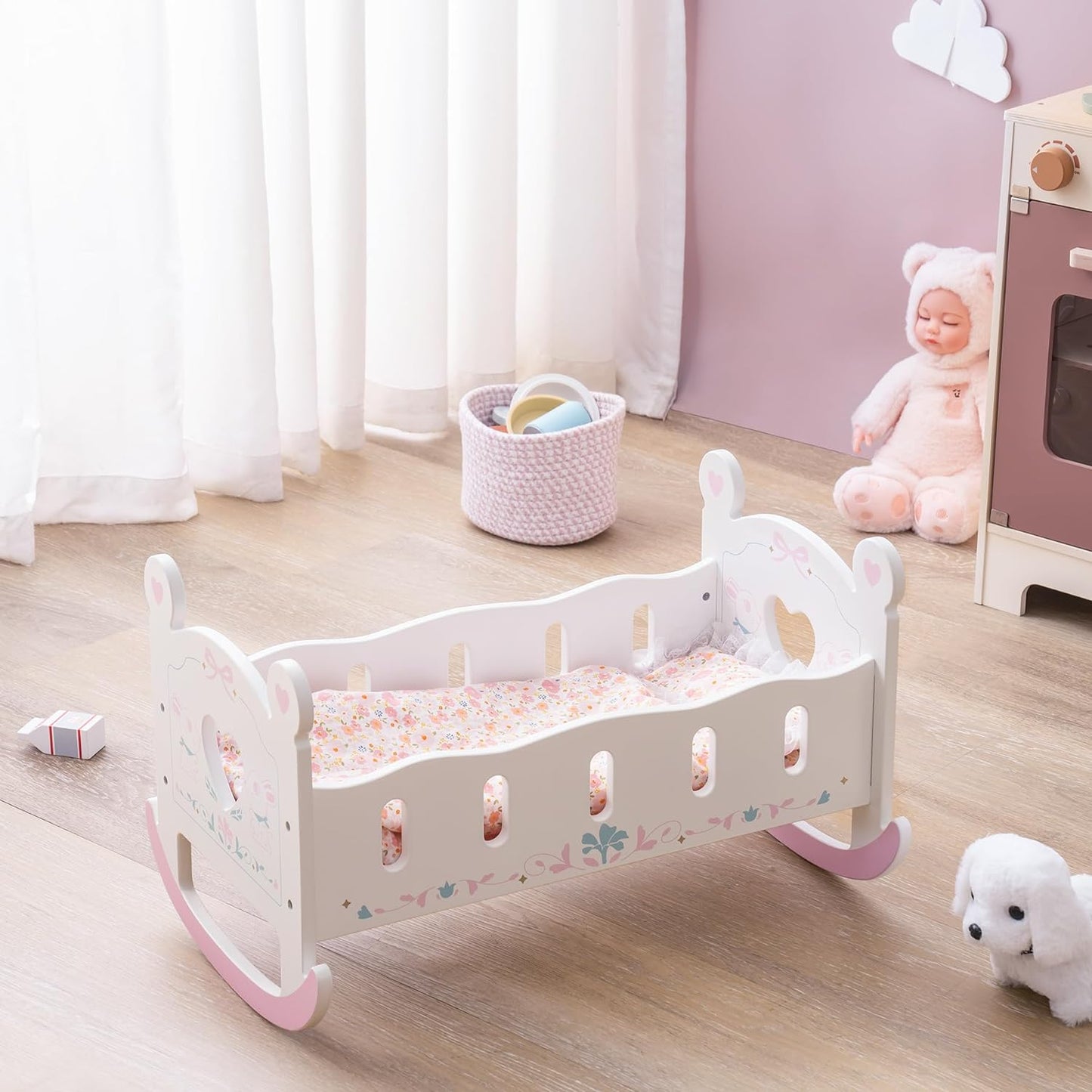 Puppenwiege, Kaninchen Puppenbett