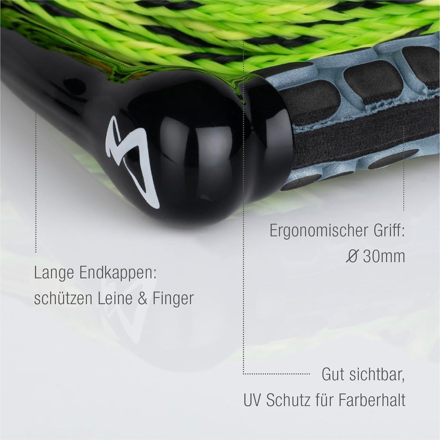 Wasserski & Wakeboard Leine Ergo EVA 75' 3-Loop, lime