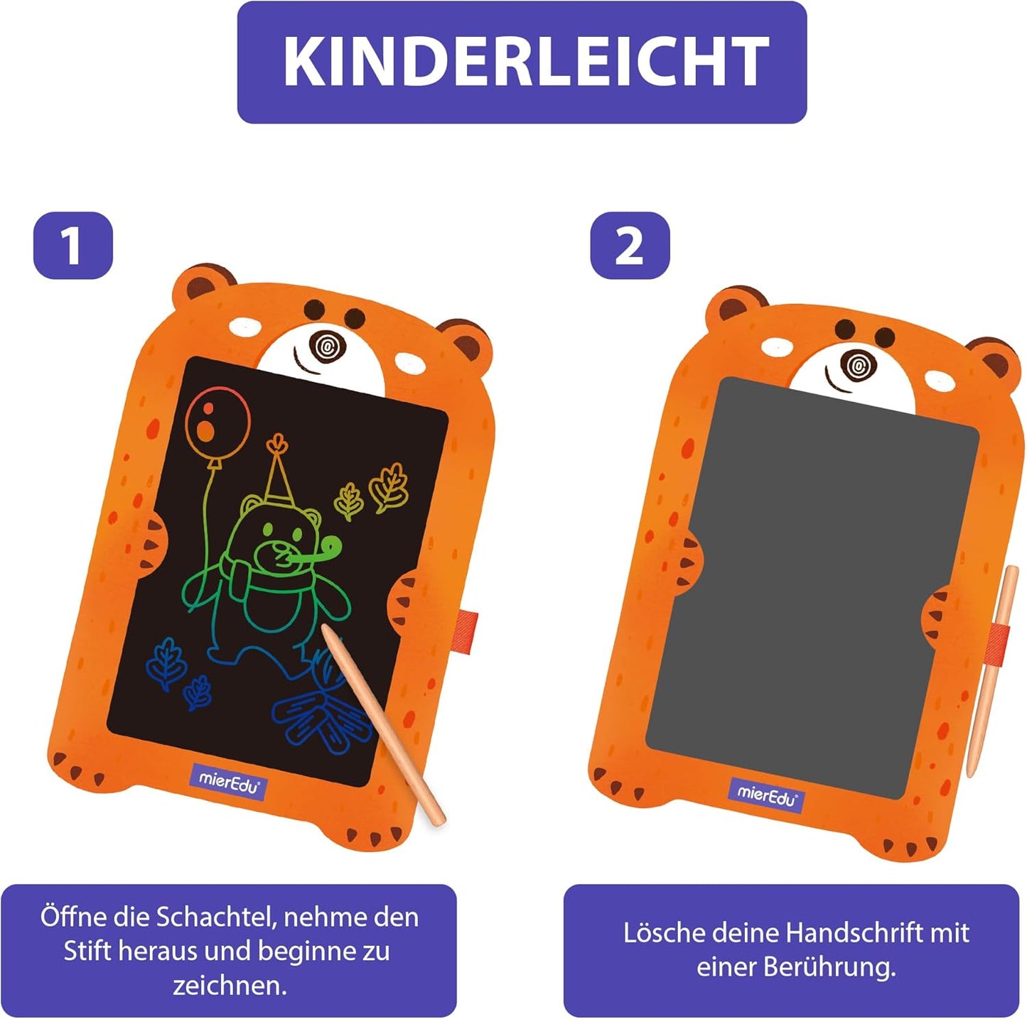 Schreibtafel für Kinder, Bär