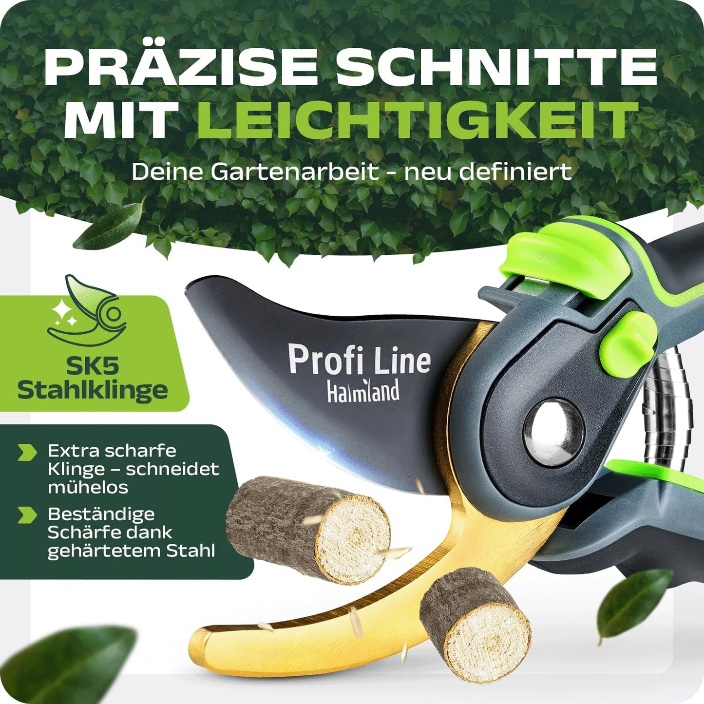 Bypass Gartenschere, Grün