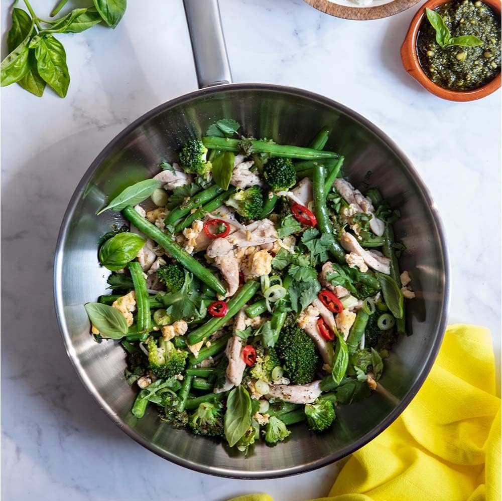 Bright Edelstahl Wok, 28cm Wok Wokpfanne
