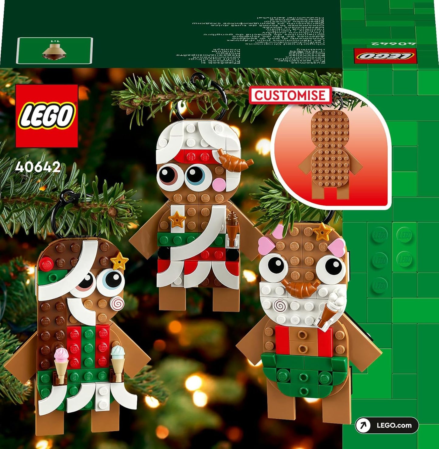 Lebkuchenmännchen Deko-Set für Weihnachten, Single