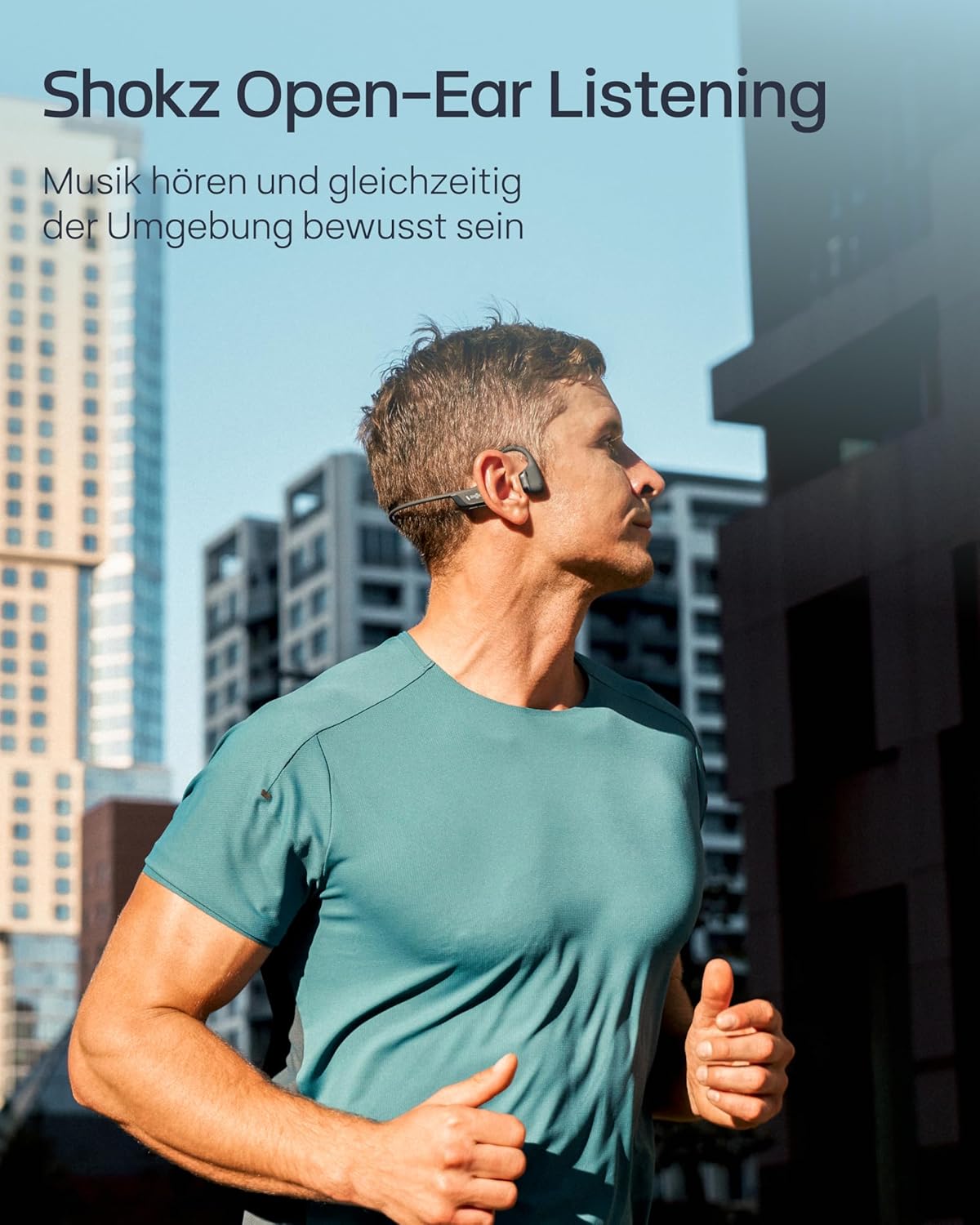 Knochenschall-Sportkopfhörer OpenRun Pro 2, Standard Schwarz