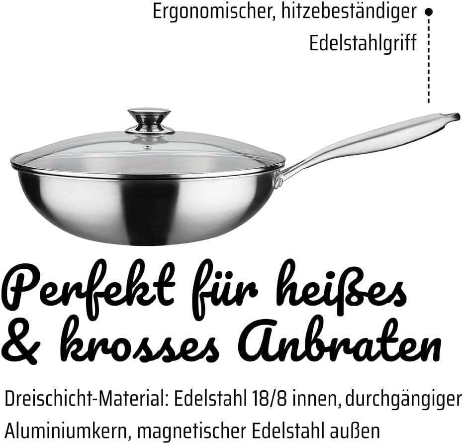 Asia Wokpfanne 868402 mit Deckel