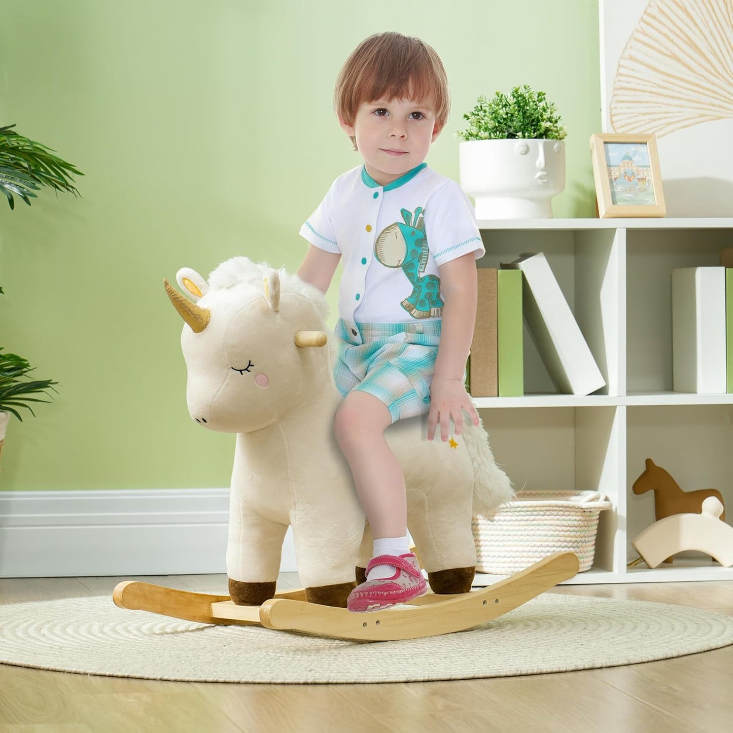 Schaukeltier Schaukelstuhl Einhorn