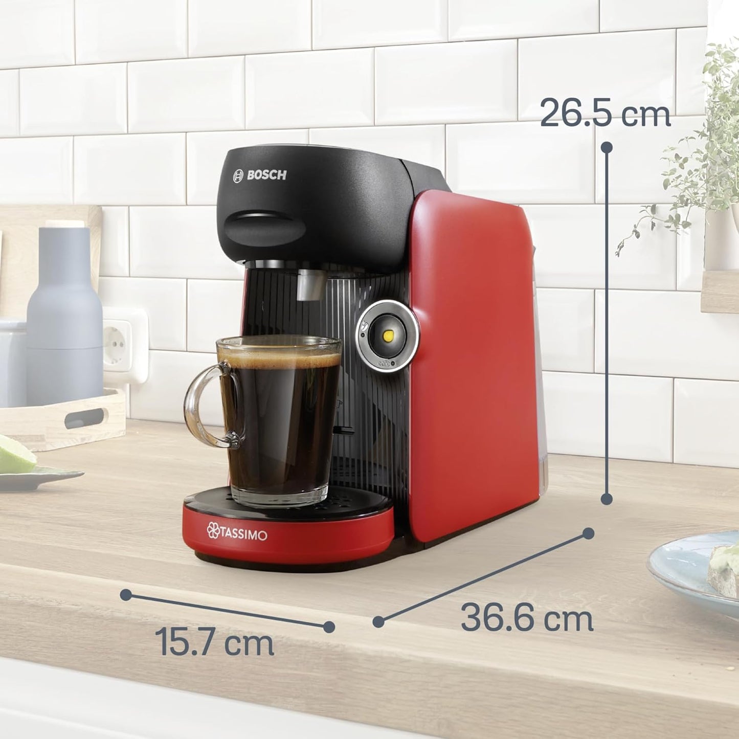 Tassimo Kapselmaschine, Rot / Schwarz