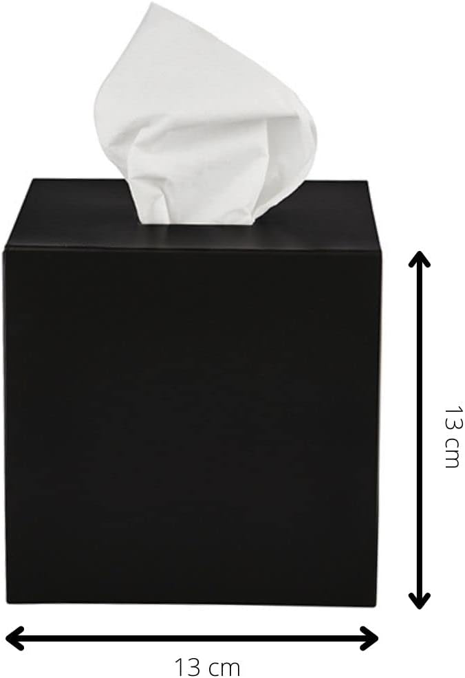 Quadratische Kosmetiktücher-Box, Schwarz