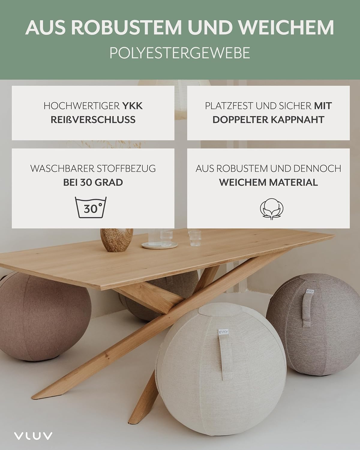 Ergonomischer Sitzball Stov, 70cm - 75cm Anthrazit