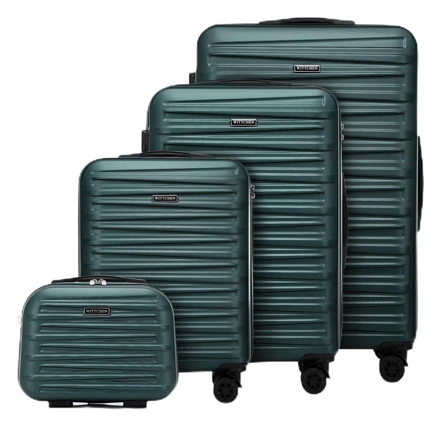 Skyspeed Line Reisekofferset (4-teilig) mit Kosmetikkoffer, Koffer-Set 4tlg. Grün