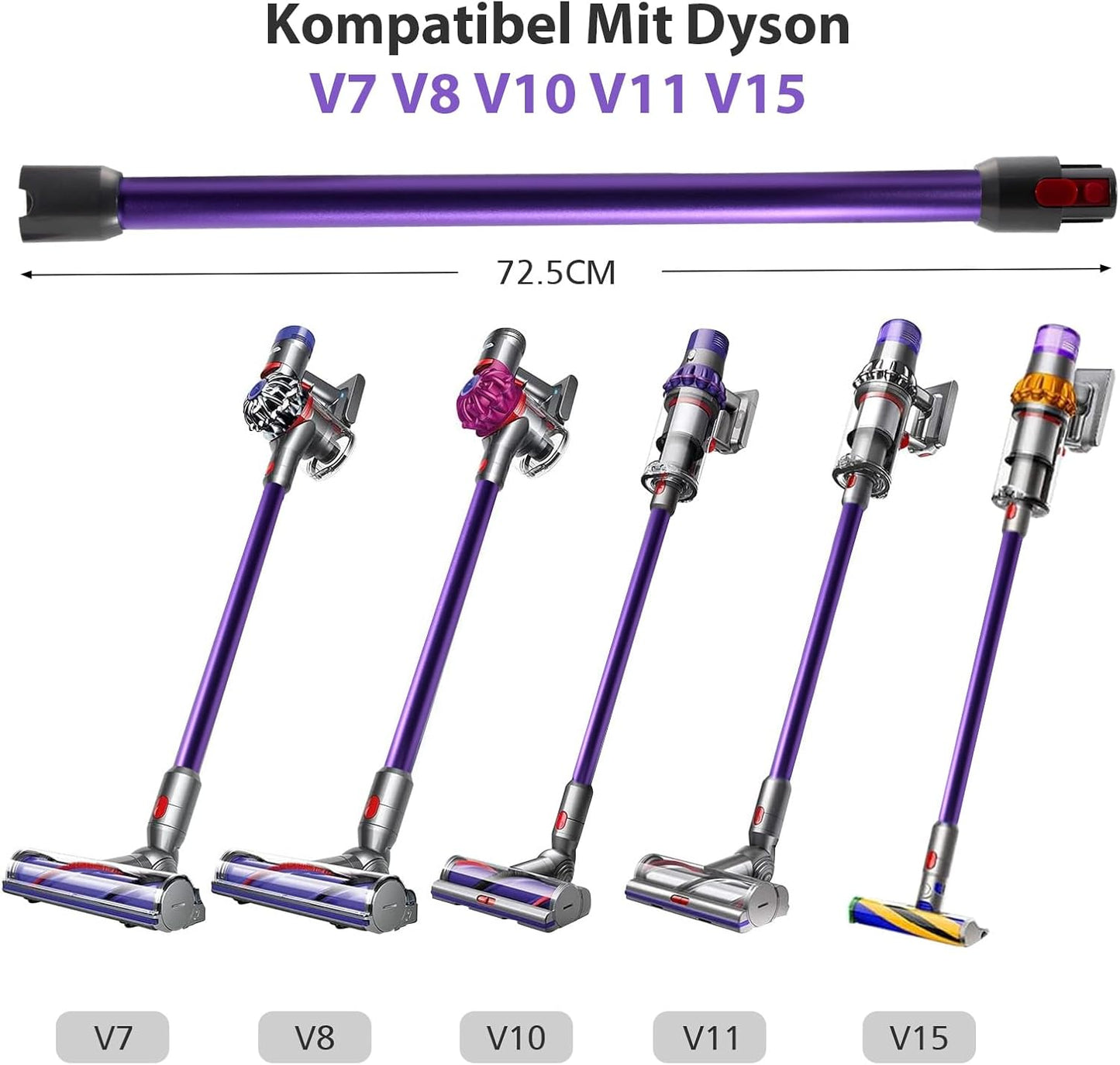 Verlängerungsrohr für Dyson Staubsauger, Lila