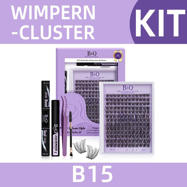 Lash Extension Set mit Kleber und Applikatoren