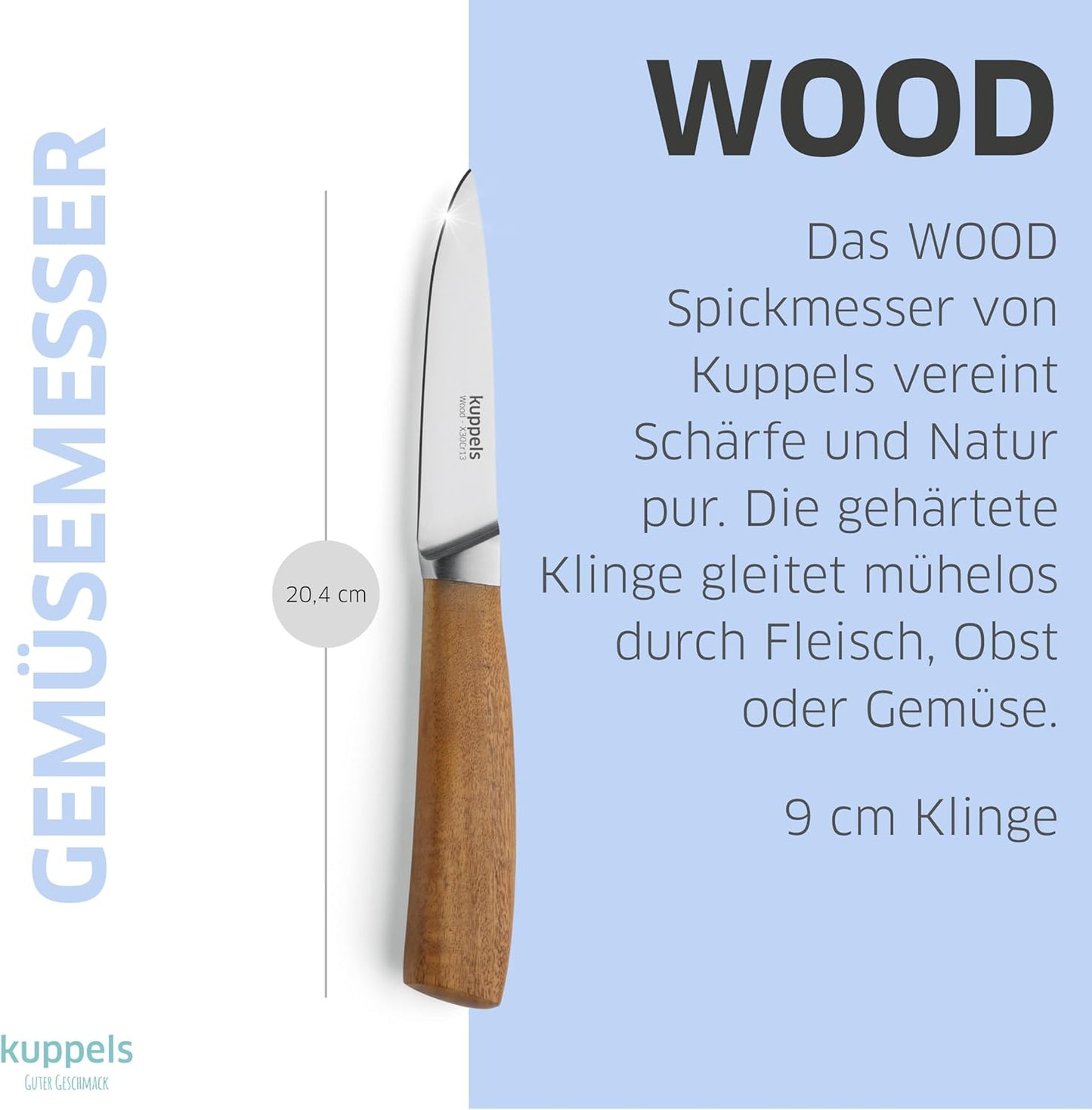 WOOD Küchenmesser, Küchenmesserset 2tlg.