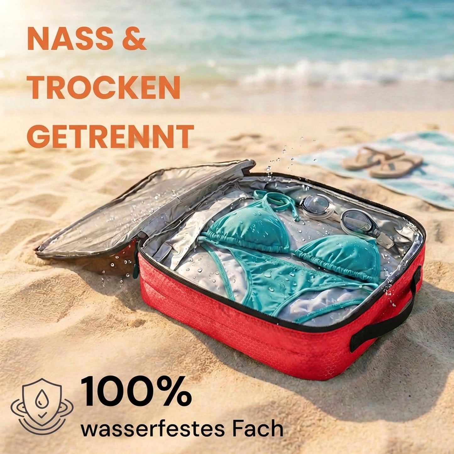 7-teiliges Packwürfel-Set, Sunset Blaze - Rot 7-teilig