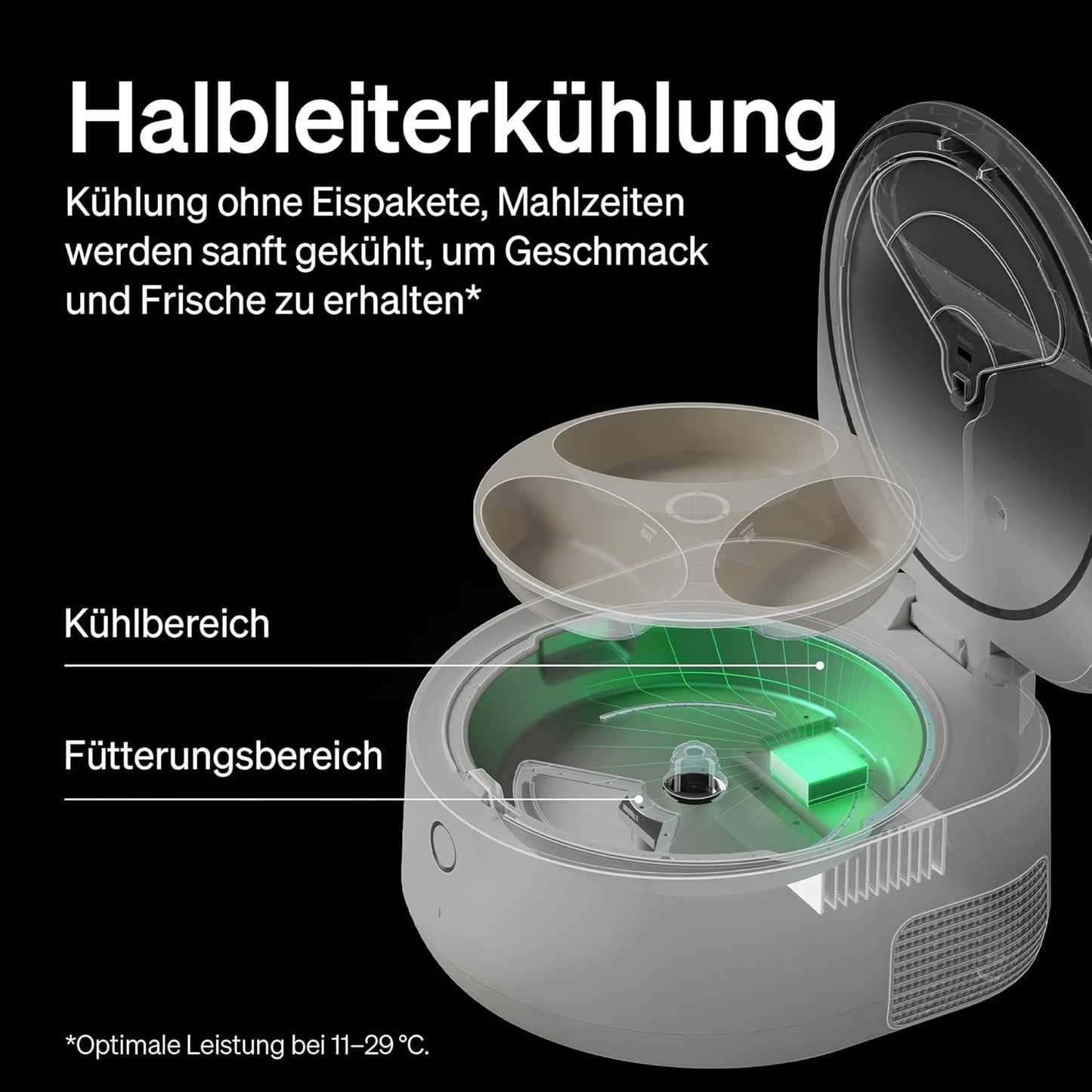 Futterautomat für Katzen, Weiß