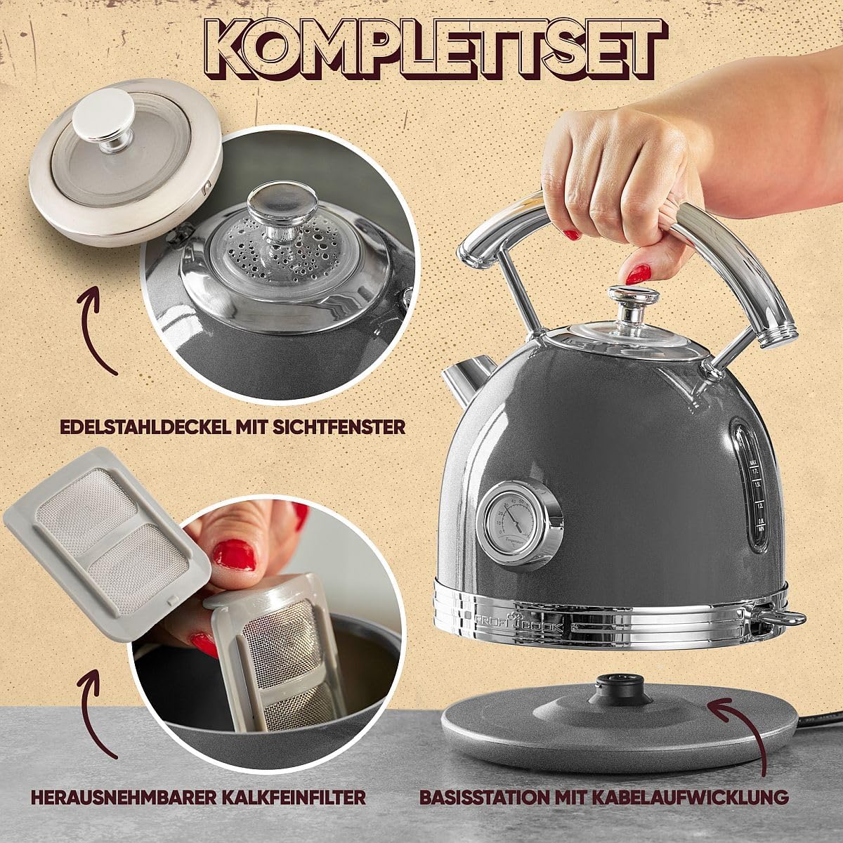Retro Wasserkocher PC-WKS 1192