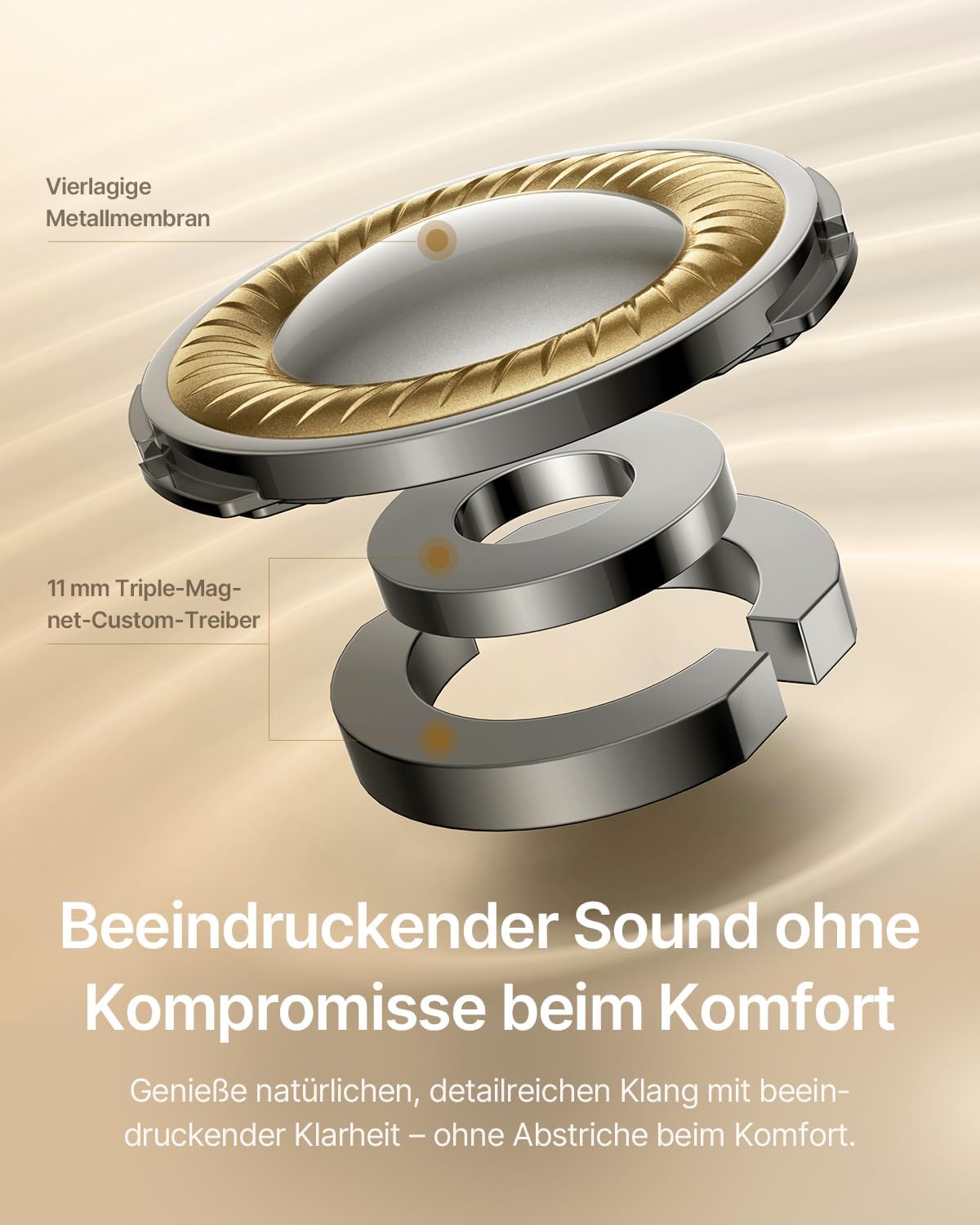 Bowie MC2 Open Ear Kopfhörer, Schwarz