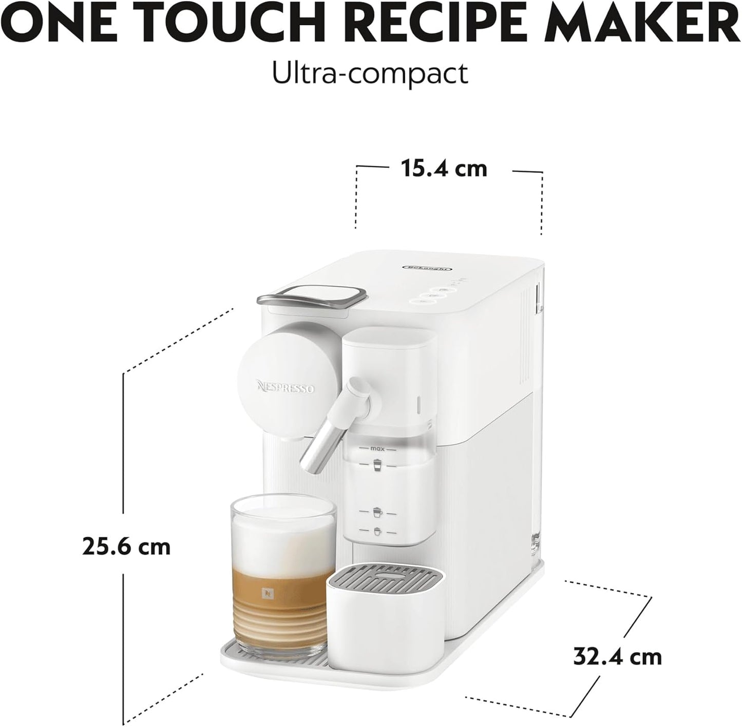 Lattissima One Kaffeemaschine mit Milchschaumsystem, Weiss
