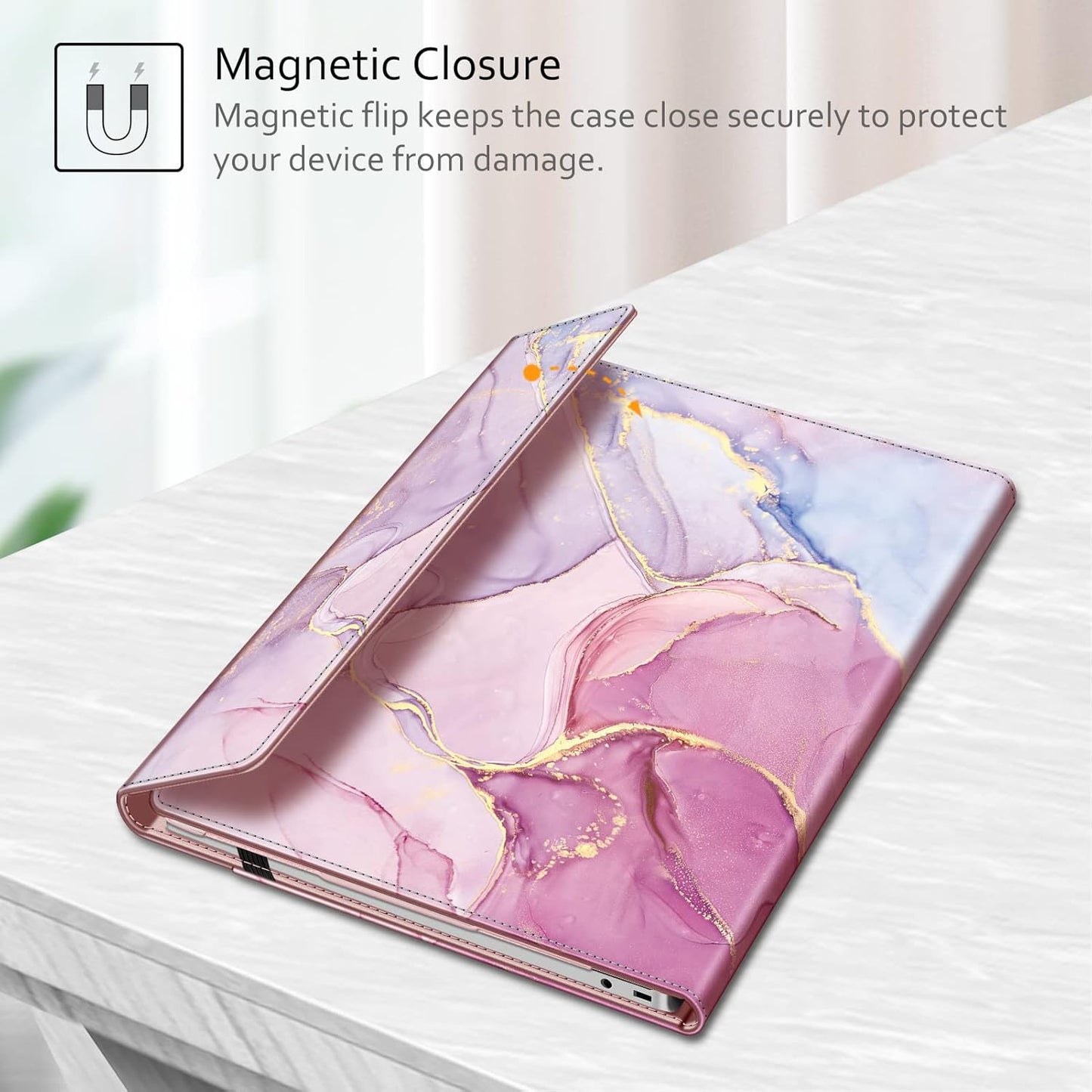 Schutzhülle für Galaxy Chromebook Go, Glitzernder Marmor