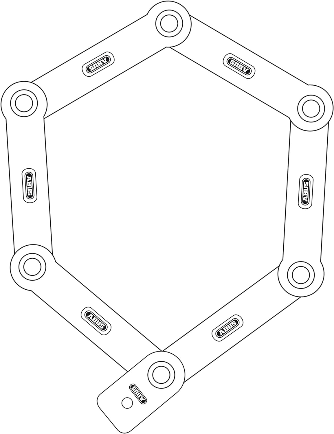 Veloschloss Bordo 6000 ST, Schwarz 90 cm Single