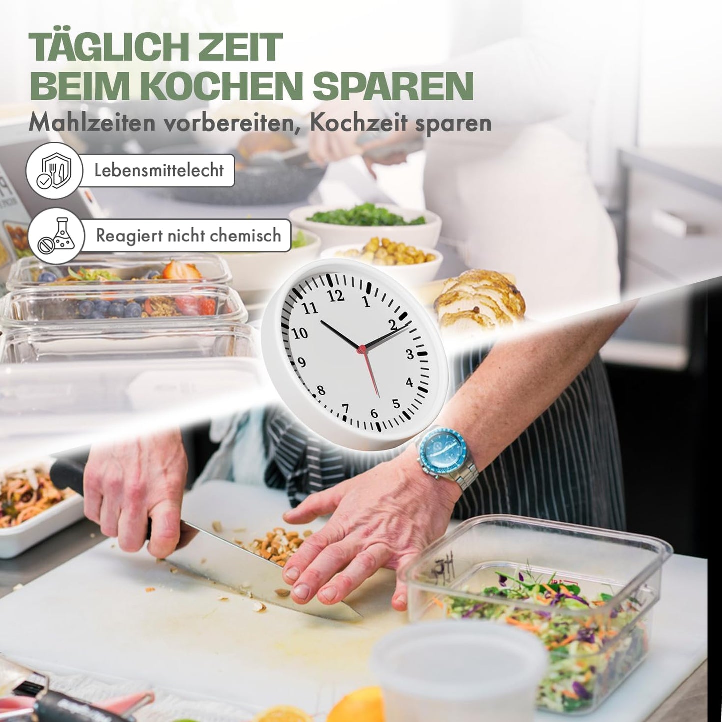 Vorratsdosen-Set aus Glas (3-teilig, luftdicht), Meal Prep Boxen 3er Set