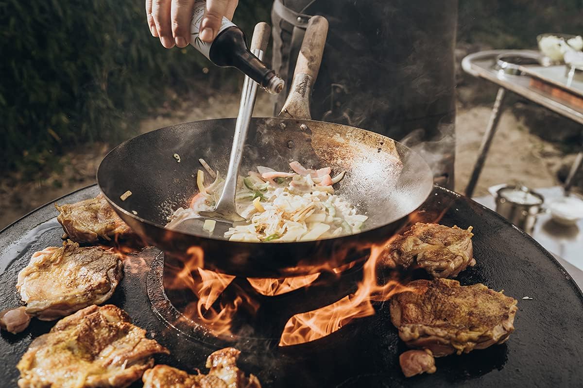 5-teiliges BBQ-Disk Wok-Set mit Wok-Krone