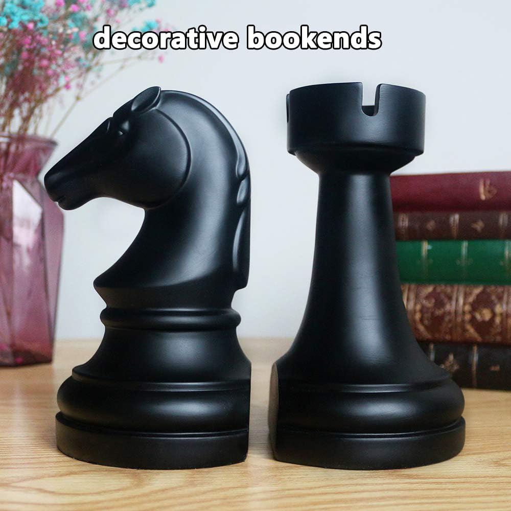 Dekorative Schachbuchstützen, Schwarz