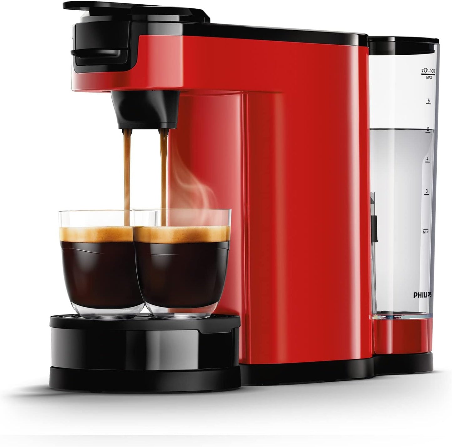 Senseo Switch 2-in-1 Pad- und Filterkaffeemaschine, Monzarot