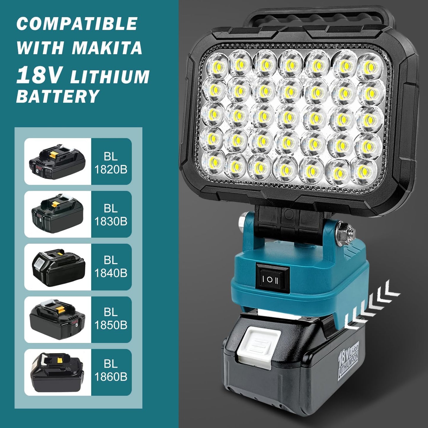 Akkulampe für Makita, 35LED for Makita 18V Battery