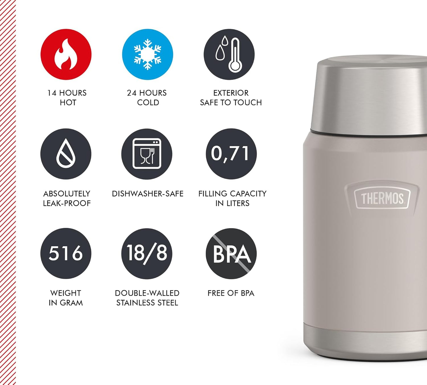 Stainless King, 710 ml Beige / Sandstone Mat