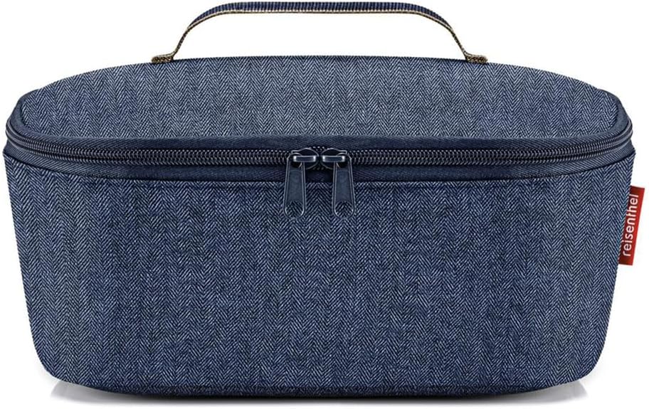 Coolerbag M Pocket, M Herringbone Dark Blue