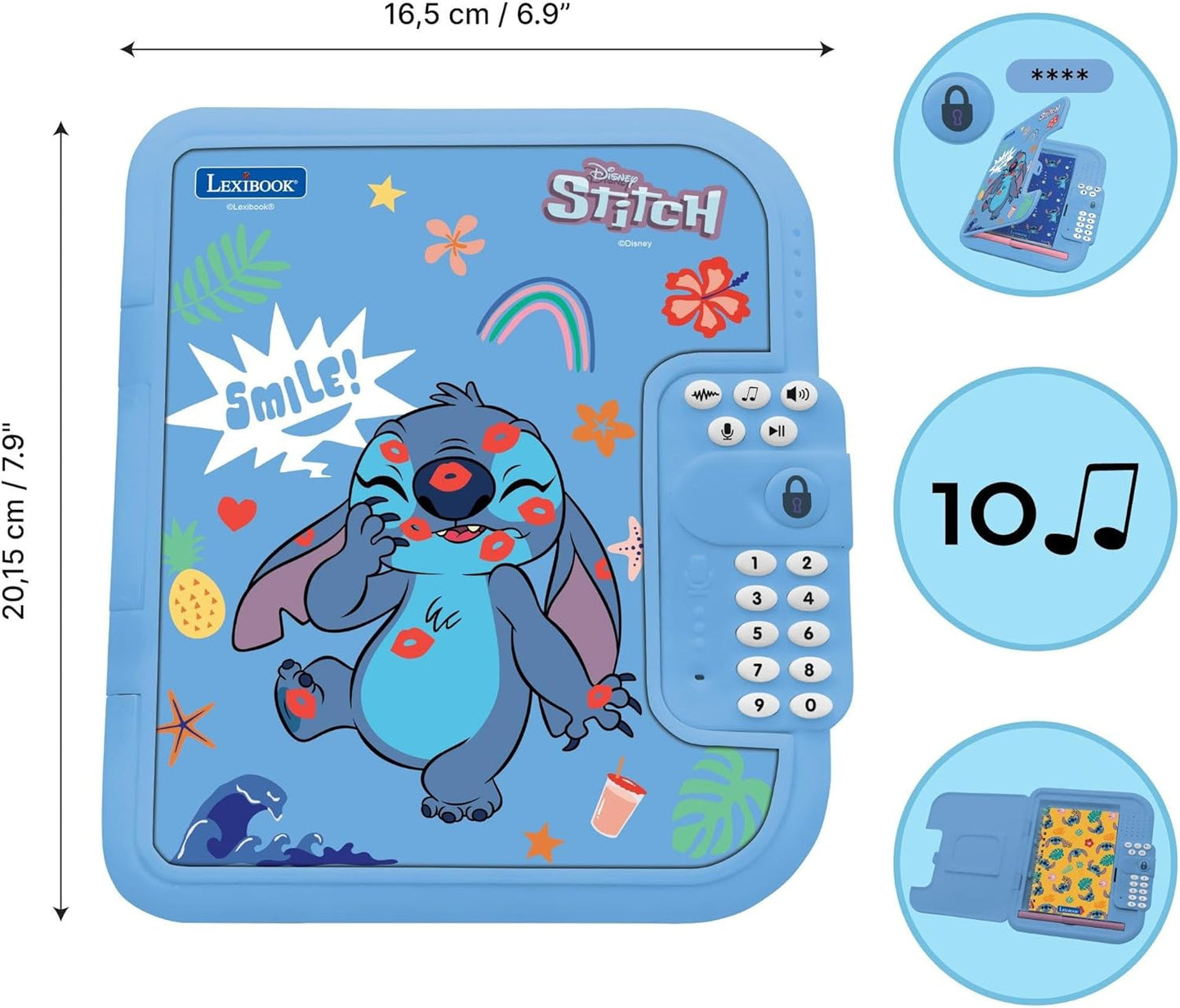 Disney Stitch Elektronisches Tagebuch mit Stift und Notizbuch, Disney Stitch