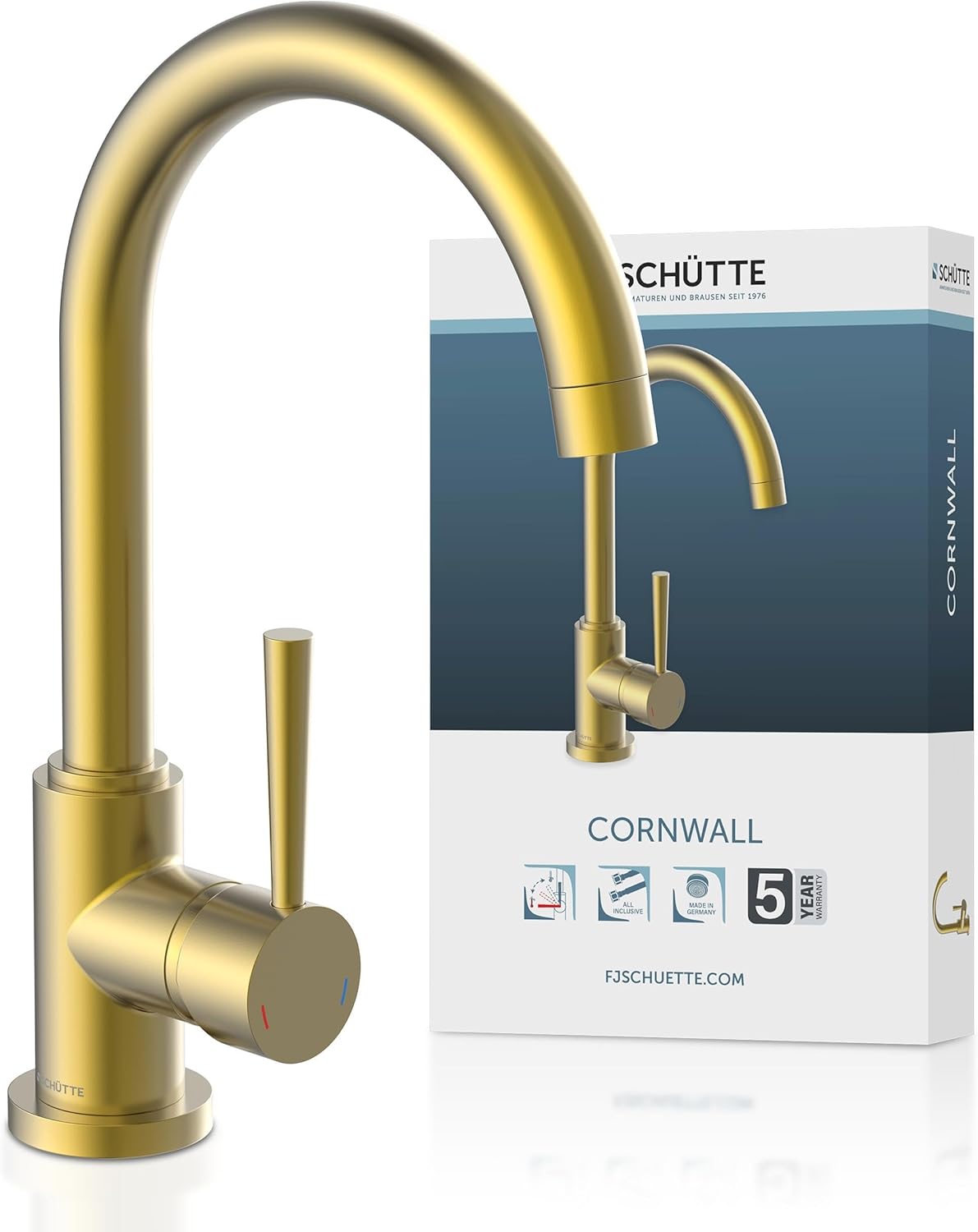 79167 Cornwall Küchenarmatur, Gold Hochdruck