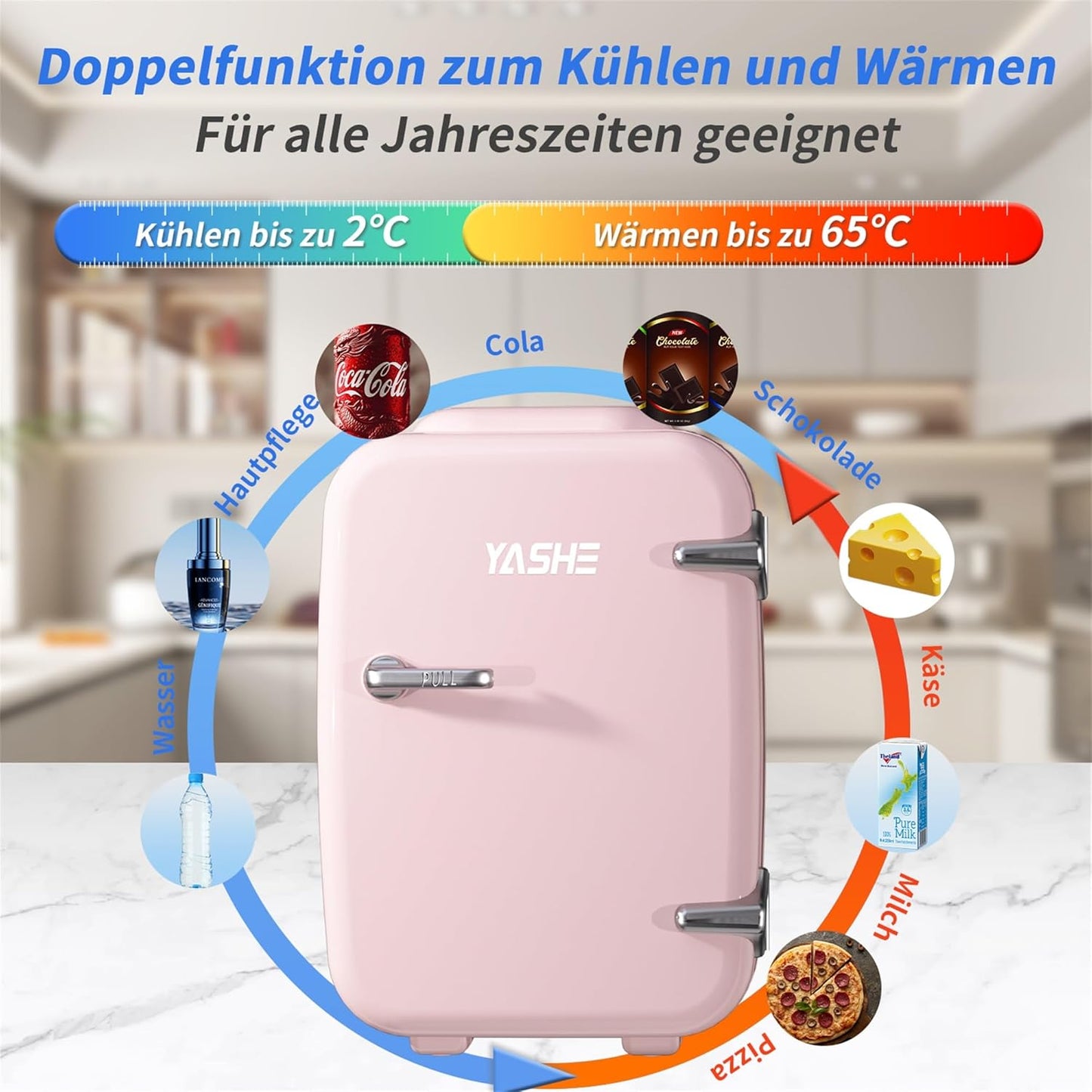 Mini-Kühlschrank, Rosa