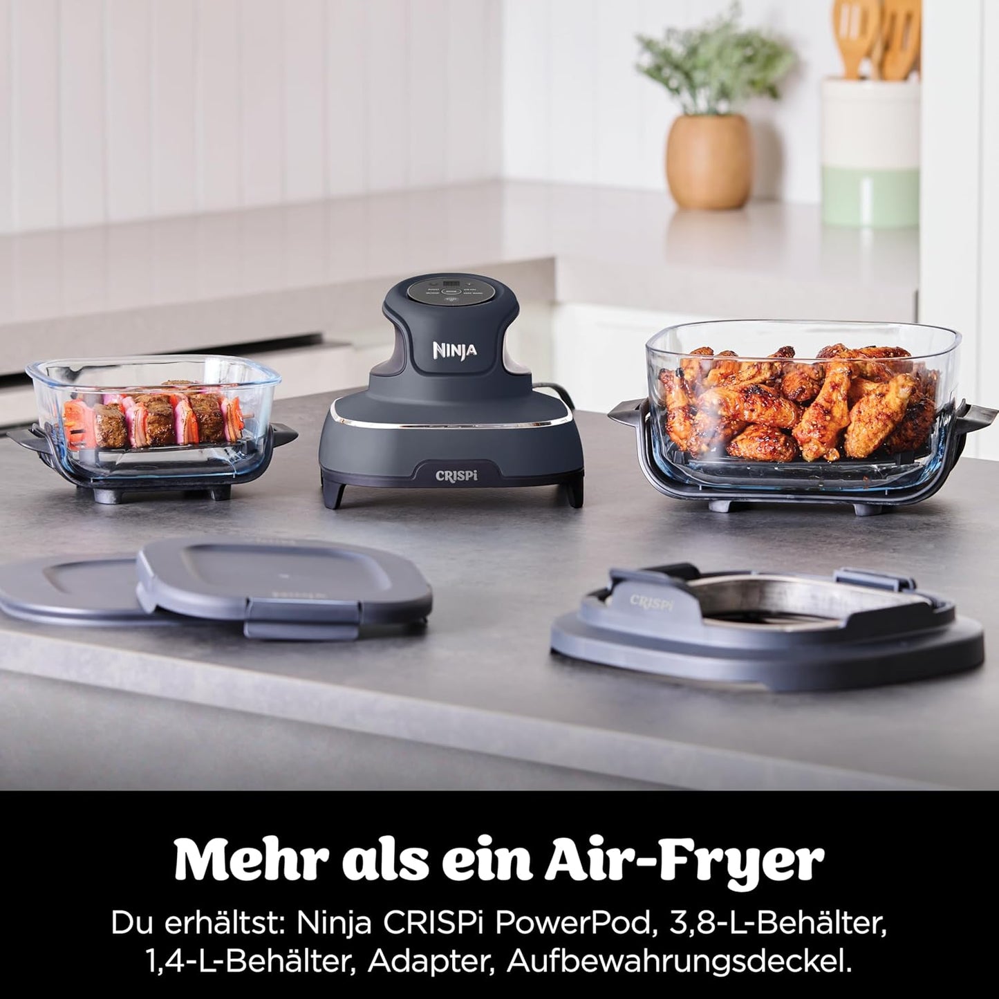 Crispi 4-in-1 Heissluftfritteuse, Grau