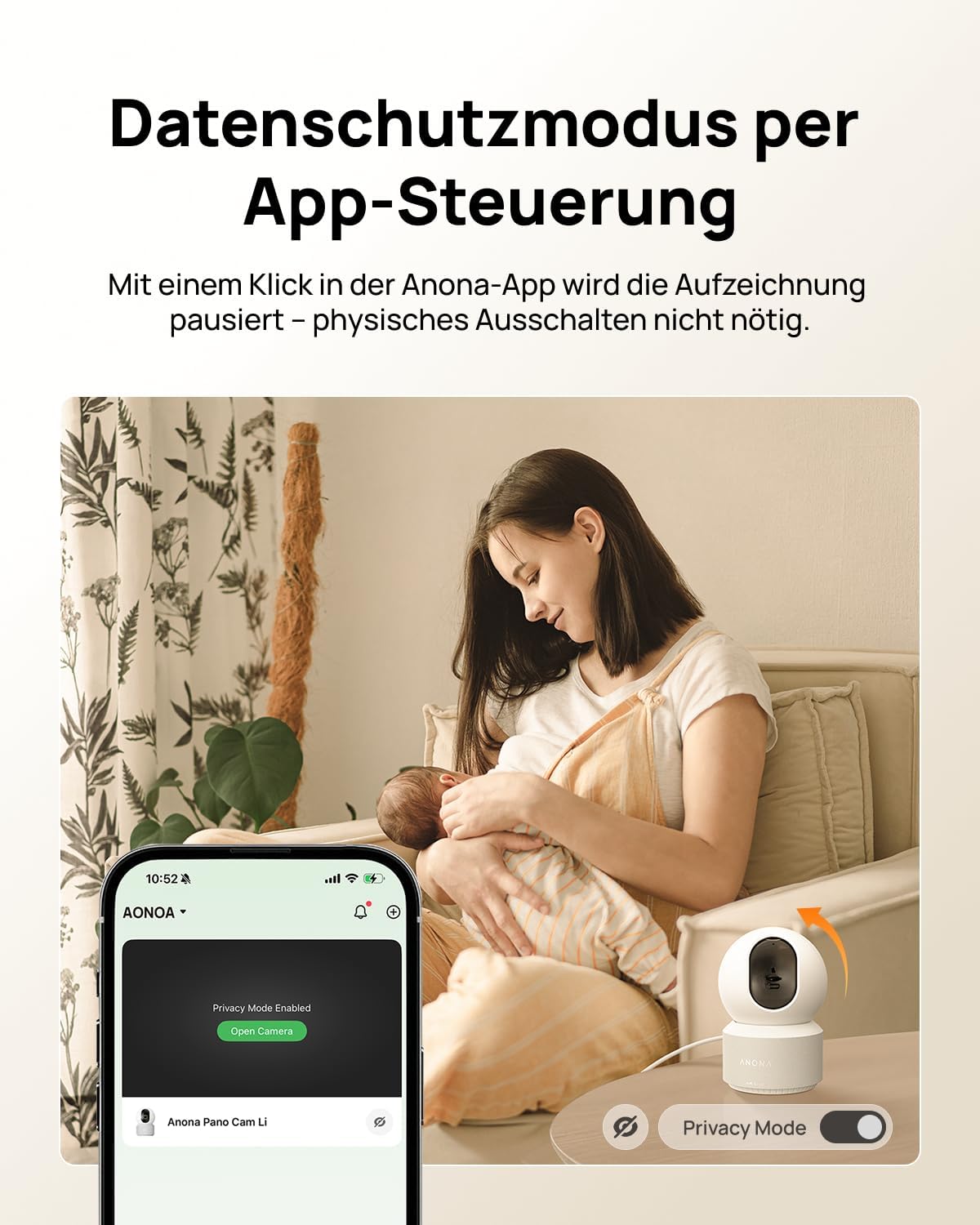 4K UHD Indoor-Überwachungskamera-Set HM1010, 4er-Pack, 4K 360° PT AI Cam - 4 Pack