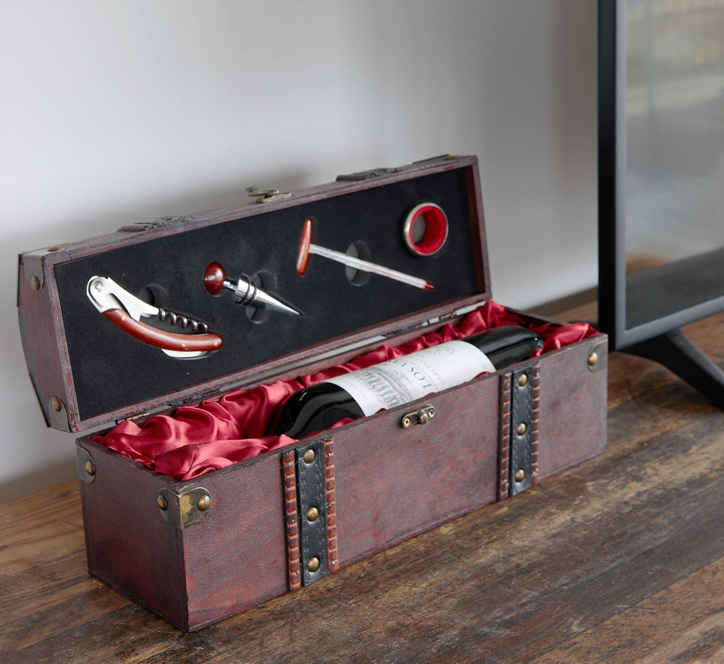 5-in-1 Sommelier Dekantier-Set mit Weinkiste