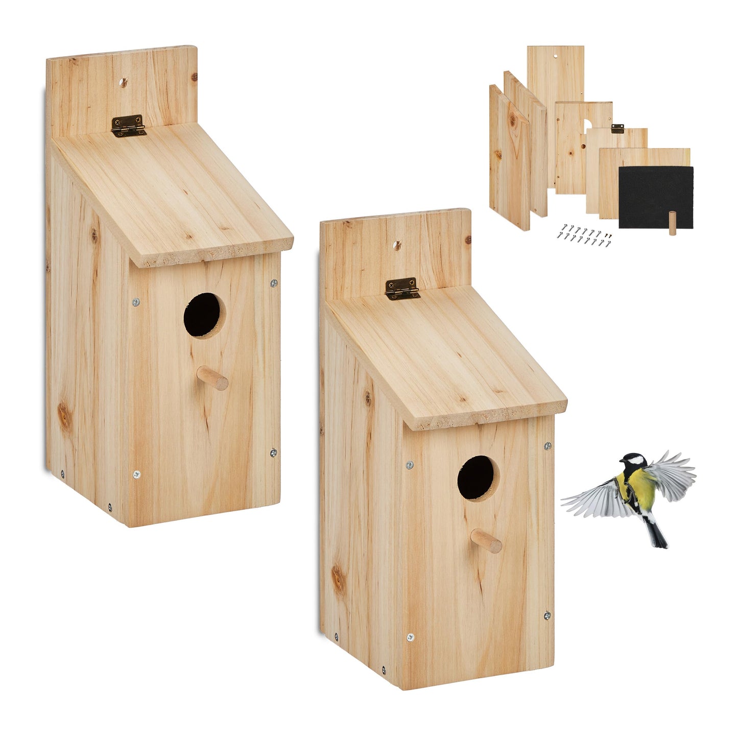 Nistkasten Bausatz-Set, 2 Stück, 32 mm Einflugloch