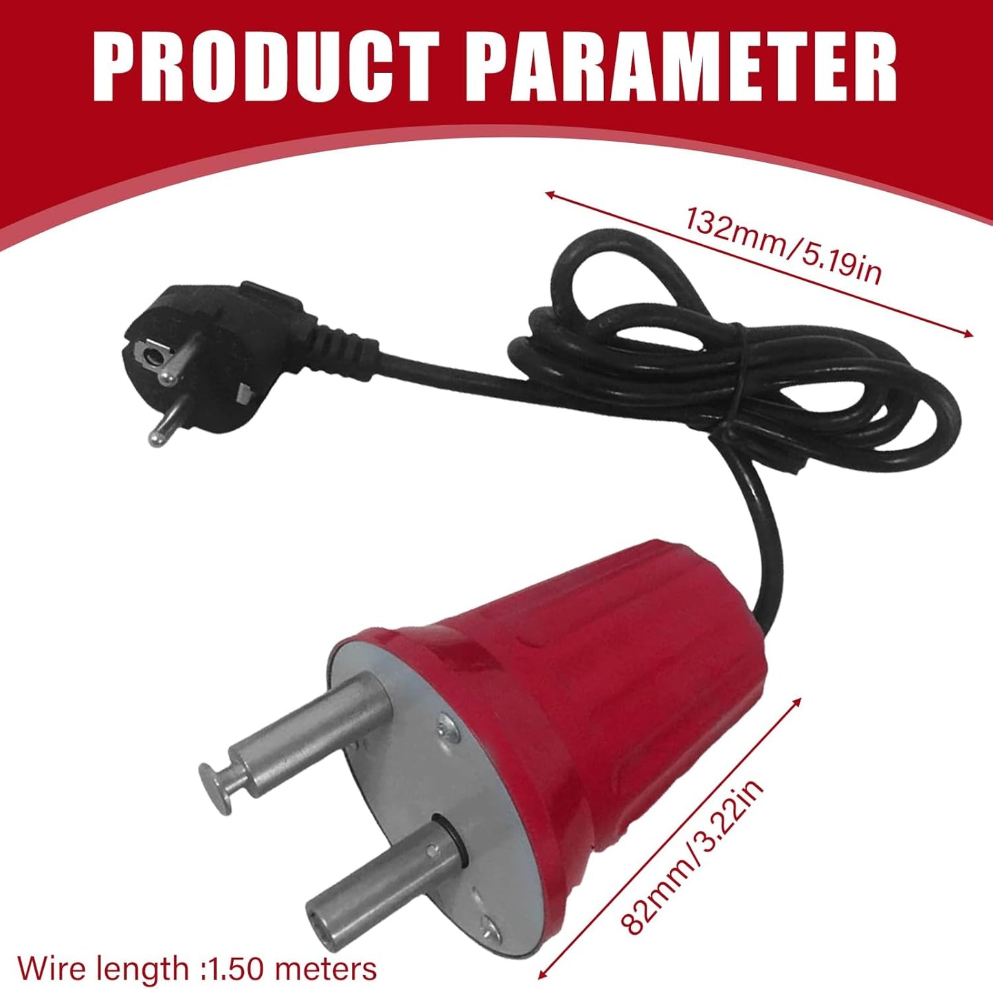 FD801B Grillmotor für Grillspiess-Rotator, Rot