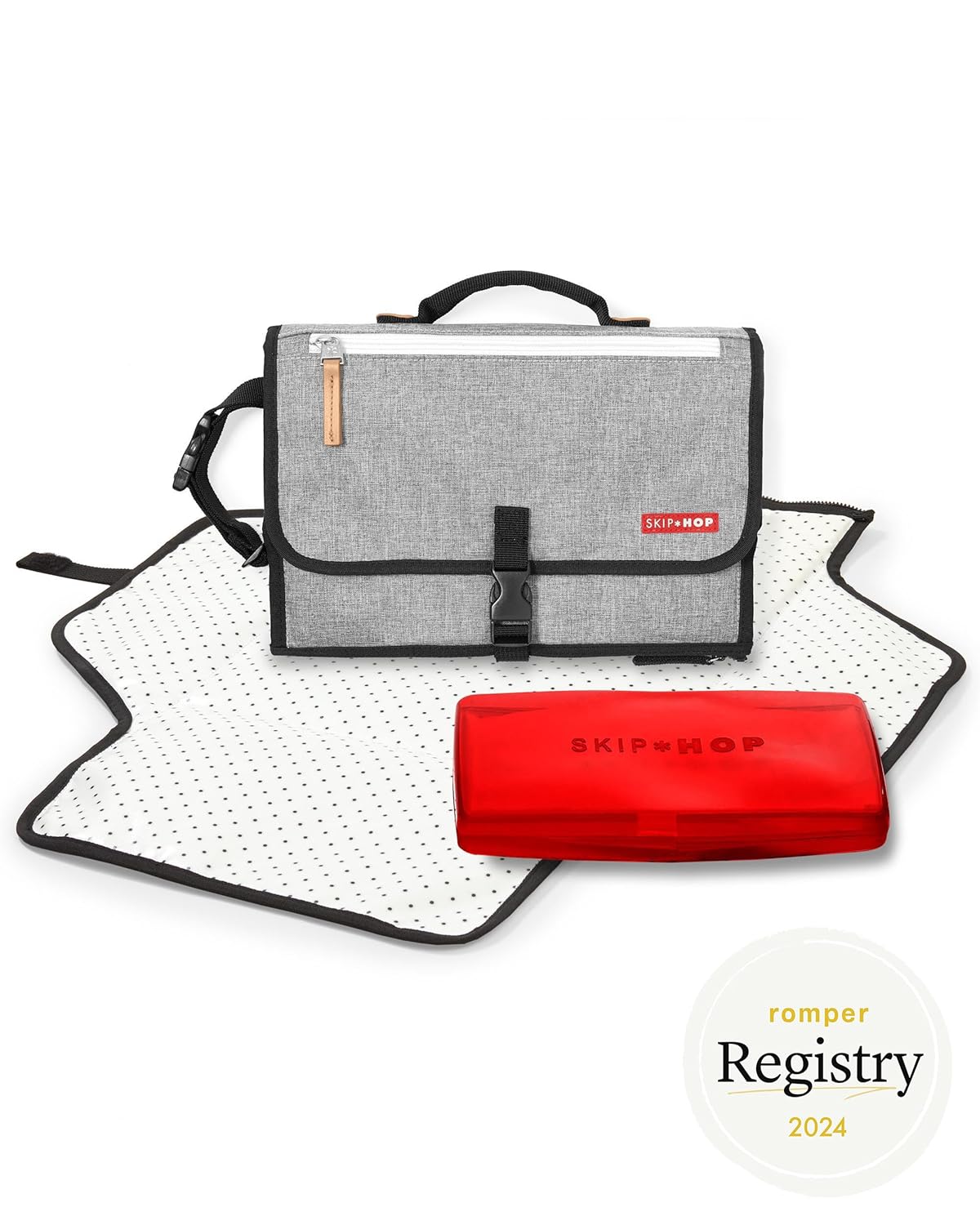 Pronto Mini Wickeltasche mit Wickelunterlage, grau Einfarbige