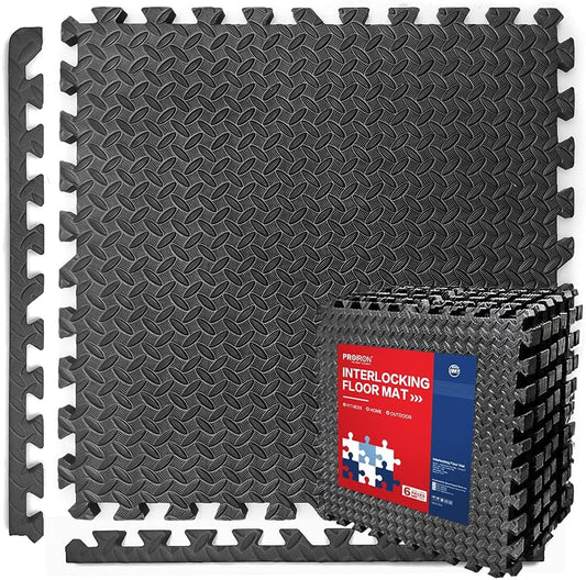 Extra Dicke Bodenschutz-Puzzlematte 60x60cm (6 Stück), 60x60x2cm | 6 Matten | 2,16 M² ; 60cm