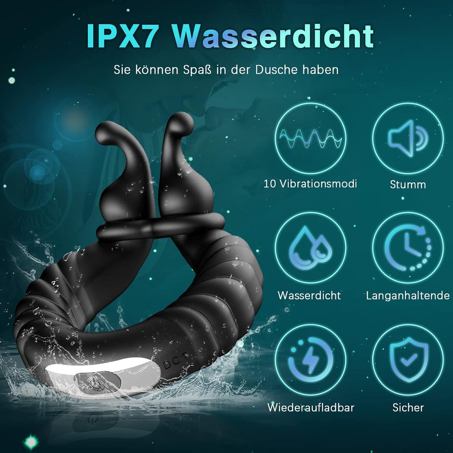 Penisring-Vibrator mit 10 Vibrationsmodi