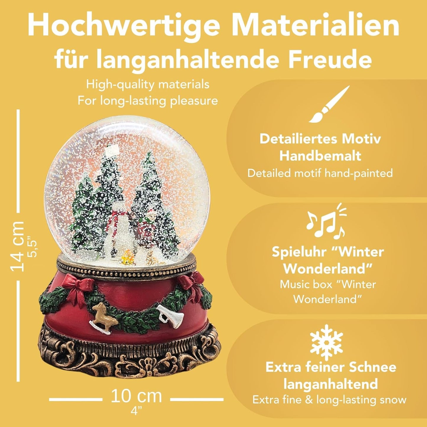 Schneekugel "Schneemann und Kind"