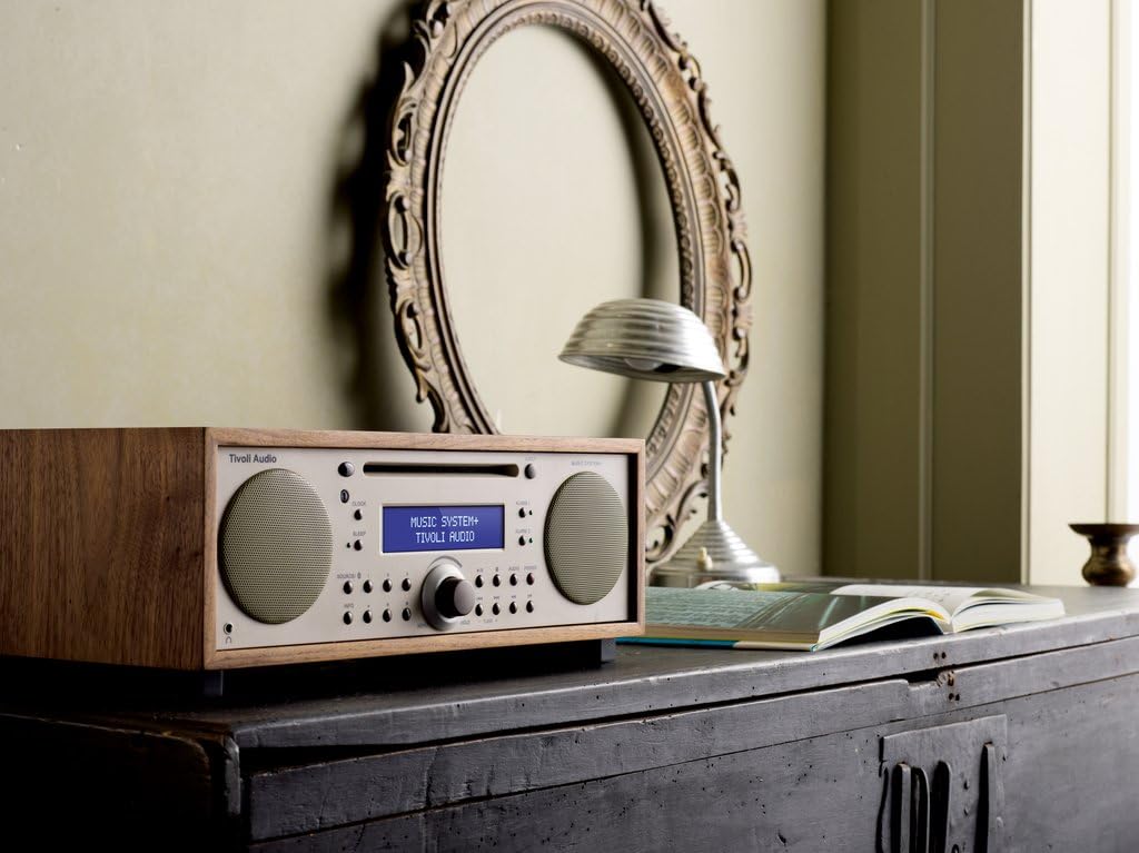 Music System+ All-in-one Kompaktanlage mit Bluetooth, Walnuss / Beige