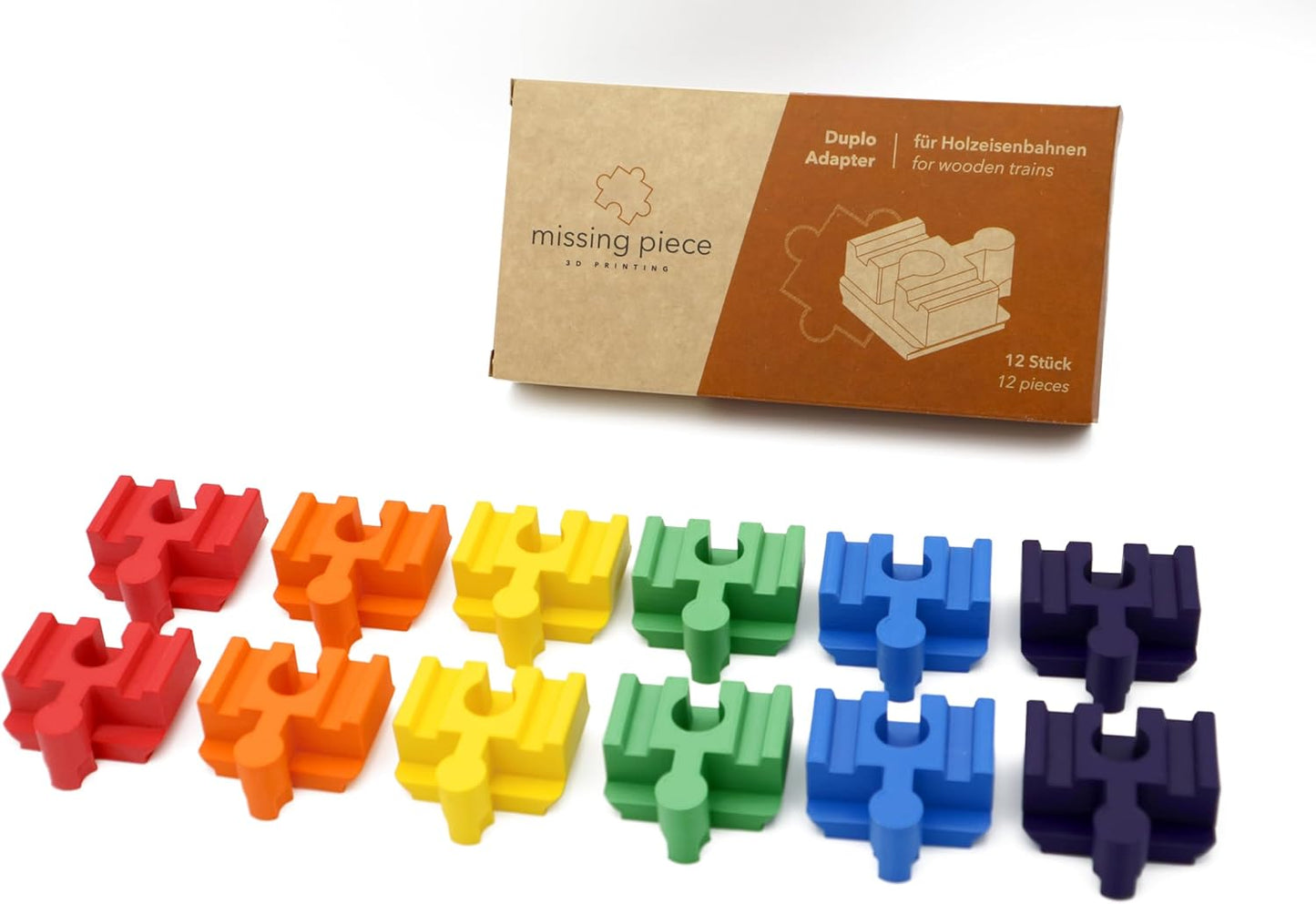 Duplo-Adapter für Holzeisenbahnen, Regenbogen