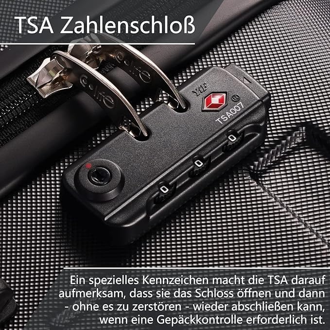 2-teiliges Hartschalenkoffer-Set mit TSA-Schloss, Set-2tlg(S + M) Spinell Rot