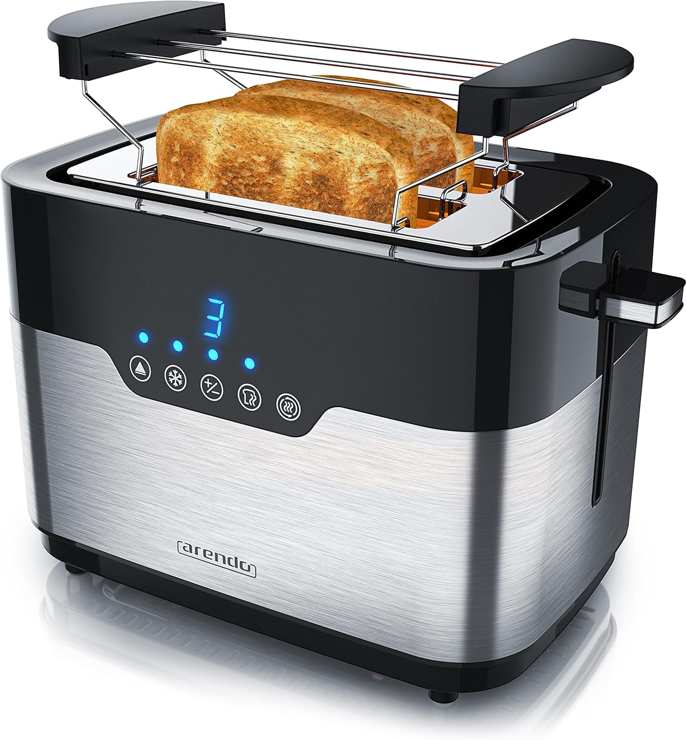 Toaster Morgen mit Brötchenaufsatz und LED-Anzeige, A