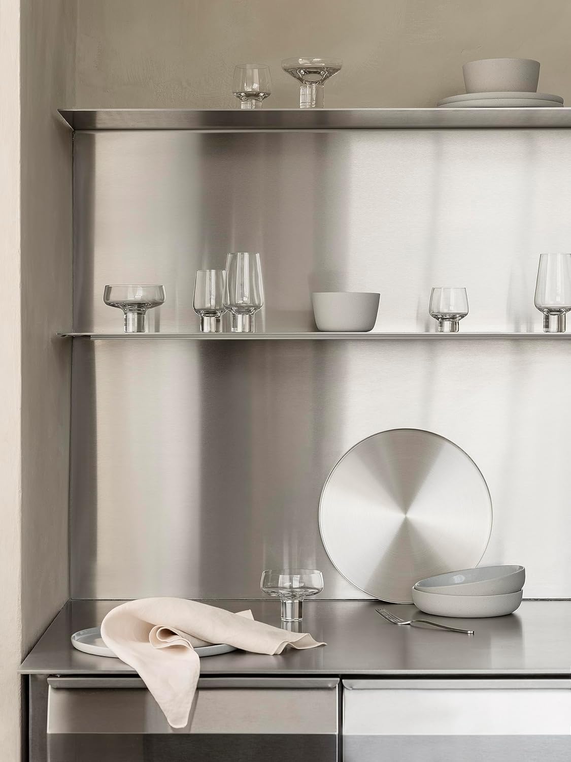 Rundes Tablett Peasy, Stainless Steel 30 cm