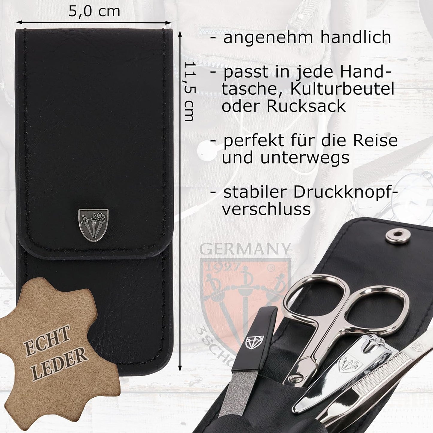 Nagelpflegeset Capri, ECHT LEDER