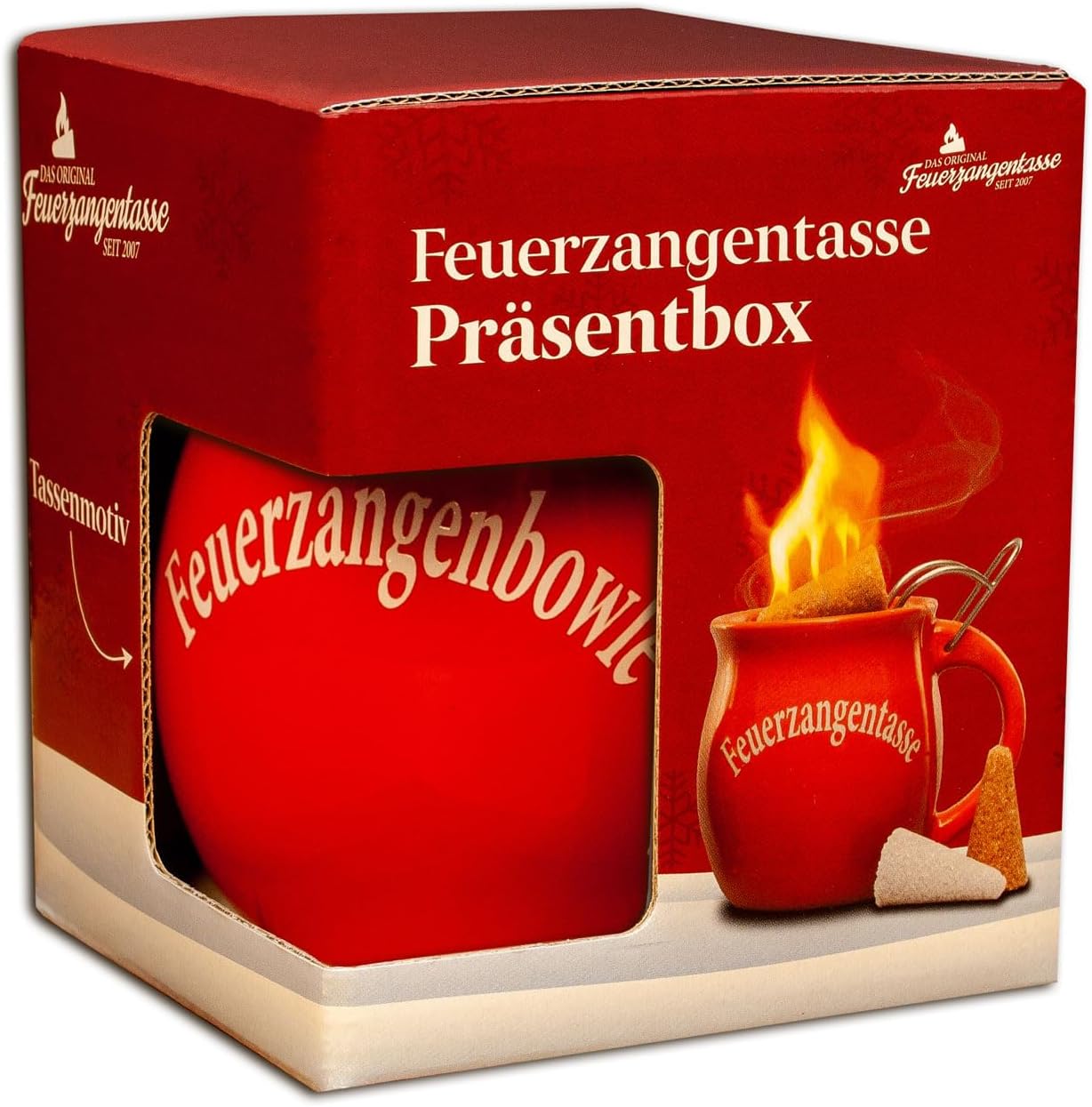 Feuerzangentasse Präsentbox, Rot