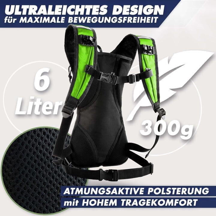 Ultraleichter Laufrucksack, Grün
